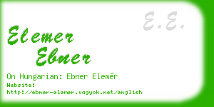 elemer ebner business card
